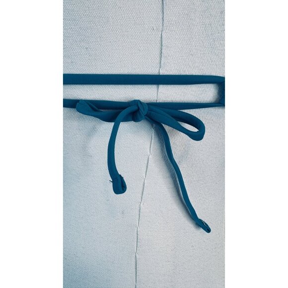 2/$30 NWT Hula Honey Medium Fringe Bandeau Bikini Top Blue Swimwear - Picture 9 of 12